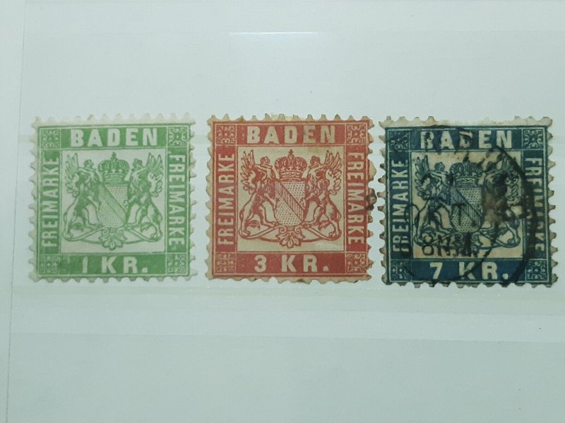 Old Germany - Baden 1851/1869 * mixed lot