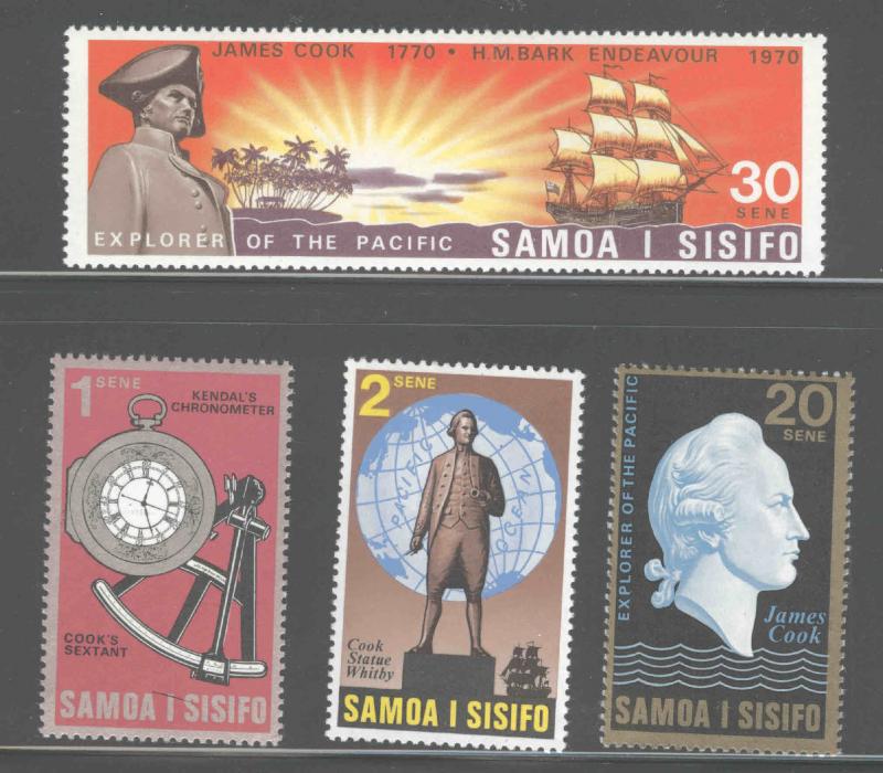 Samoa i Sisifo Scott  329-332 MNH** Captain Cook set