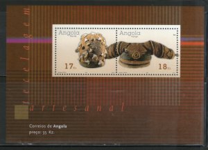 Angola 2001 Handmade Weaving Costume Textile Sc 1204 M/s MNH # 5202