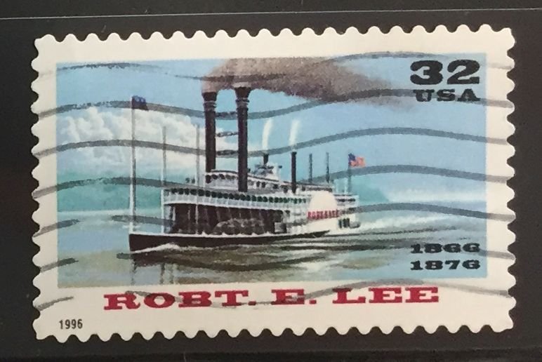 US #3091 Used F/VF - Robt. E. Lee Steamboat 32c