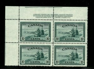 ES-13548 CANADA UNIITRADE 271 HARVESTING PLATE BOCK #2 MNH  $20  F-VF