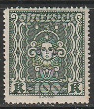 1922 Austria - Sc 291 - MNH VF - 1 single - Symbols of Art and Science