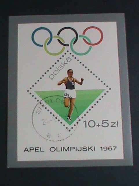 POLAND 1968- SC# B113  19TH OLYMPIC GAMES MEXICO'67 CTO S/S SHEET VERY FINE