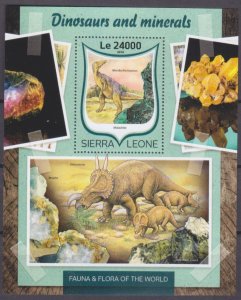 2016 Sierra Leone 7527/B1037 Dinosaurs / Minerals 11,00 €
