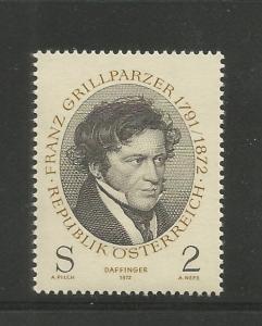 AUSTRIA  915  MNH, FRANZ GRILLPARZER, DRAMATIC POET