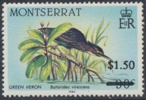 Montserrat  SC# 654 MNH  Birds surcharge   see details & scans