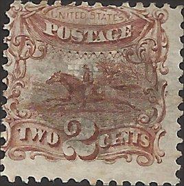 # 113 Brown Used Postal Horse And Rider (pony Express) Cat $85.00