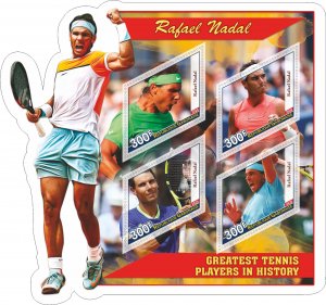 Stamps. Sports. Tennis Rafael Nadal  2020 year 1+1 sheets perforated