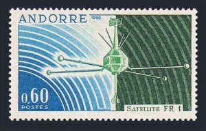 Andorra Fr 171, MNH. Michel 197. FR-1 Satellite, 1966.