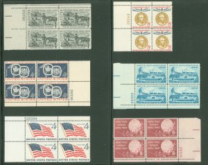 United States #1126/1132 Mint (NH) Plate Block