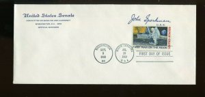 C76 1st Man on the Moon FDC Senator John Sparkman Free Frank Cachet (919 j)