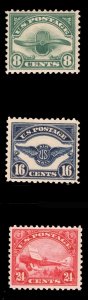 MOMEN: US STAMPS #C4-C6 MINT OG NH LOT #84285*