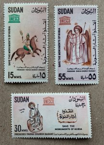 Sudan 1964 UNESCO/Nubian Monuments, MNH. Scott 164-166, CV $2.20