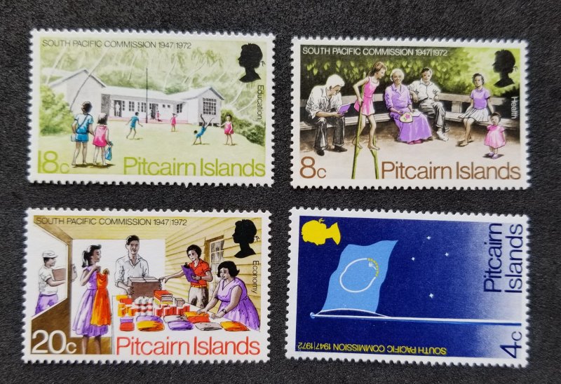 Pitcairn Islands 25th Anniv South Pacific Commission 1972 Flag School (stamp MNH