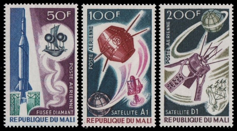 1967 Mali 141-143 Satellites / Rocket 7,00 €