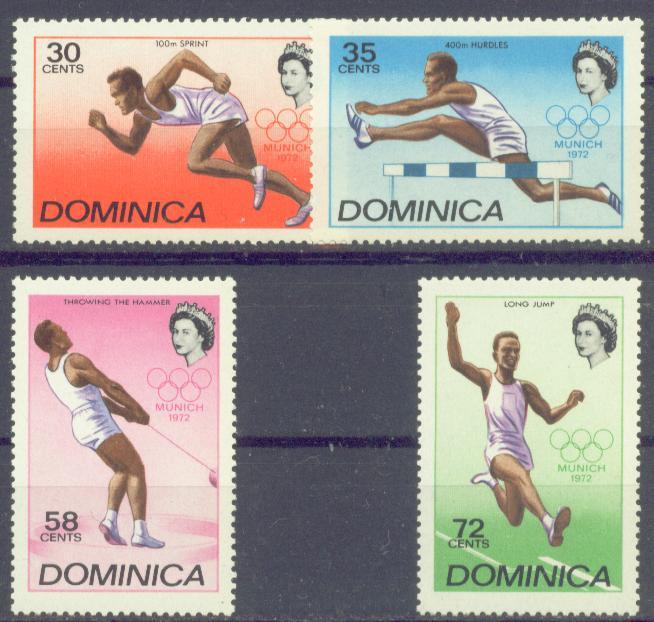 DOMINICA  341-44 MNH 1972 Olympic Games