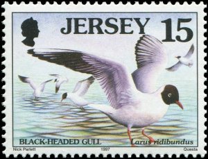 Great Britain Jersey 1997 Sc 778-785 Birds Merganser Tern Gull Puffin CV $10.85