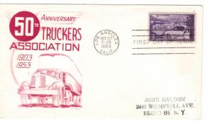 US 1025 (Me-5) 3c Trucking Industry on FDC Cachet Craft Boll Cachet ECV $12.50