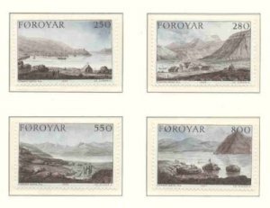 Faroe Islands Sc 121-4 1985 Landscapes stamp set mint NH