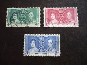 Stamps - Hong Kong - Scott# 151-153 - Used Set of 3 Stamps