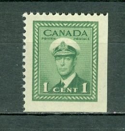 CANADA 1942 GEO VI  #249as( LR CORNER SELVAGES) FROM BKLT MNH...$1.25