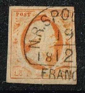 Netherlands 1852,Sc.#3b used