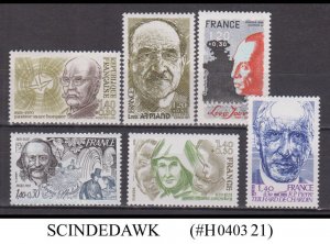 FRANCE - 1981 FAMOUS PEOPLE SCOTT#B532-37 - 6V - MINT NH