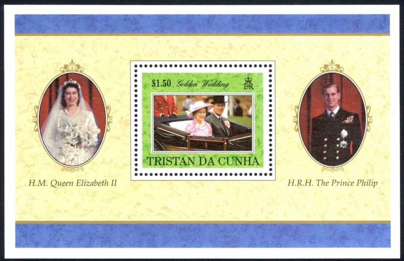 Tristan Da Cunha Sc# 611 MNH Souvenir Sheet 1997 QEII, Prince Philip Birthdays