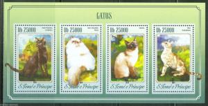 SAO TOME  2014 CATS  SHEET  MINT NH