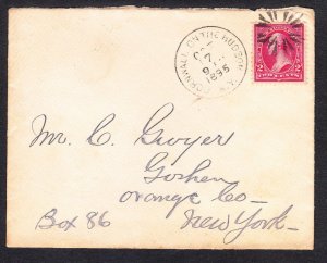 Cornwall on the Hudson NY CDS and fancy circle of spikes or rosette cancel - 189