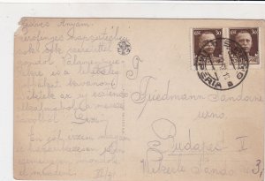 Italy 1923 San Remo to Budapest San Remo Town Picture Stamps Postcard Ref 31206