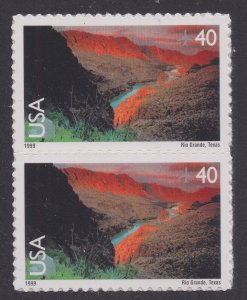 US C134 Airmail Rio Grande 40c vert pair (2 stamps) MNH 1999