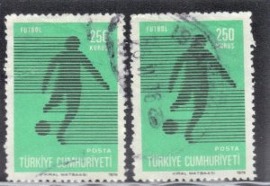 TURKEY SC# 1996 **USED**  250k  1974  SOCCER     SEE SCAN