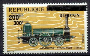 BENIN 2007 /8 1426 300F €70 LOCOMOTIVE STEPHENSON TRAINS OVERPRINT OVERLOAD MNH-