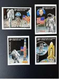 Senegal 1999 ND Mi. 1803 - 1806 First Man Moon Moon Moon Apollo 11 Space-