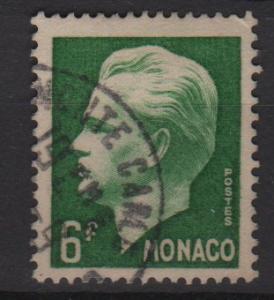 Monaco 1951 - Scott 276 used - 6 fr,  Prince Rainier III