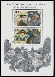 Germany 1994,Sc.#1831 used s./s. Anniversaries - Zoos