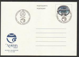 Finland Nordia 1985 Postal Card FDC VF  