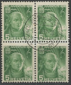 Switzerland B81 used block scarce (2301 520)