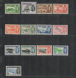 Turks + Caicos Sc#105-117 M/LH/VF, Cv. $88.30