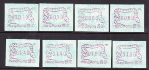 Hong Kong-ATM Frama set-unused NH Chinese New Year of the Snake-Machine 1 &2-