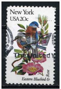 USA 1982 - scott 1984 - State bird & Flower, New York 