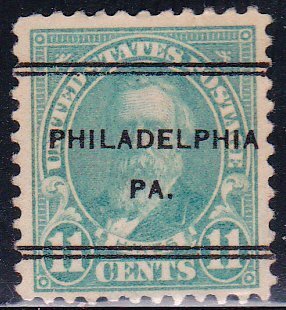 Precancel - DLE- Philadelphia, PA PSS 247 Compound Perf 1922-26 Issue