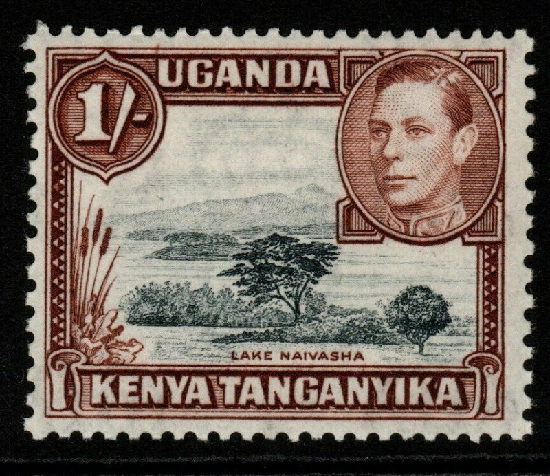 KENYA, UGANDA & TANGANYIKA SG145 1938 1/= BLACK & YELLOWISH-BROWN MTD MINT 