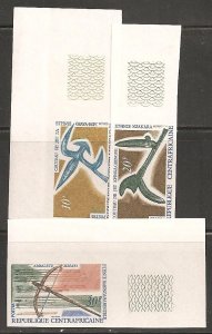 Central African Republic SC 107-9 Imperforate MNH