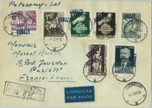 95478 - POLAND - POSTAL HISTORY - GROSZY Overprinted stamps on COVER  Picasso