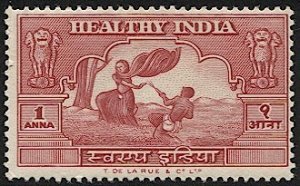 INDIA 1951 1a Healthy India charity issued for Gandhi's Birthday Mint LH