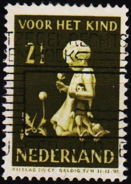 Netherlands. 1940 2 1/2c+2 1/2c S.G.541 Fine Used