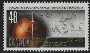 Canada 2002 MNH Sc 1962 48c Toronto Stock Exchange 150th ann