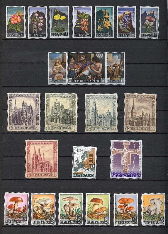 1967 - SAN MARINO - Complete year set - Scott #654 and others - MNH**